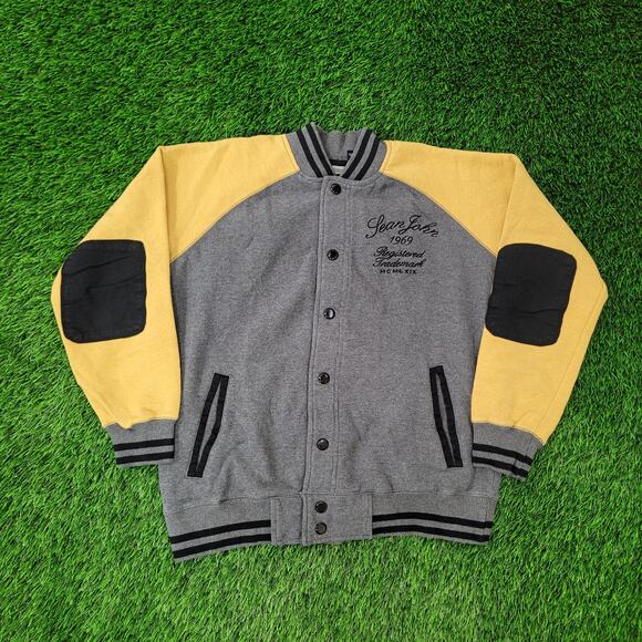 Vintage Y2K Sean-John Varsity Fleece Jacket Medium 23x22 Boxy - Picture 1 of 13